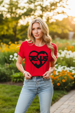 Christliches Damen T-Shirt mit Jesus-Herz-Print