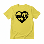 Christliches Damen T-Shirt mit Jesus-Herz-Print