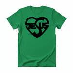 Christliches Damen T-Shirt mit Jesus-Herz-Print