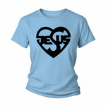 Christliches Damen T-Shirt mit Jesus-Herz-Print