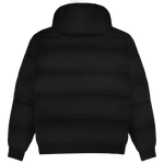 Schwarze Puffer Winterjacke mit edlem Gold-Logo