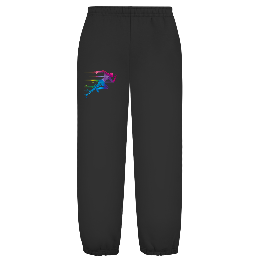 Unisex Jogginghose mit dynamischem Polygon-Runner-Print