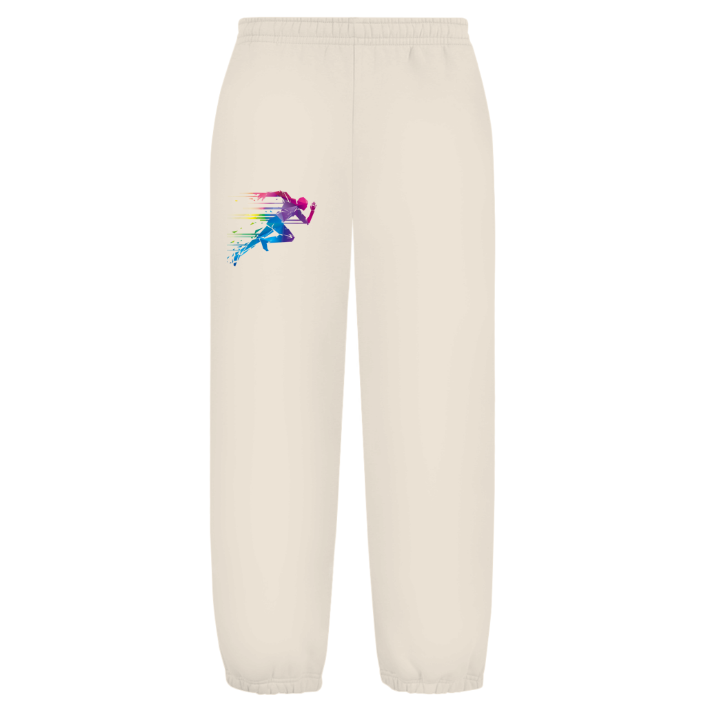 Unisex Jogginghose mit dynamischem Polygon-Runner-Print