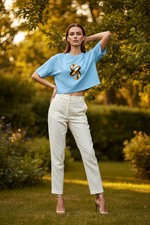 Damen Oversize Crop Top
