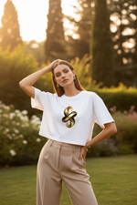 Damen Oversize Crop Top
