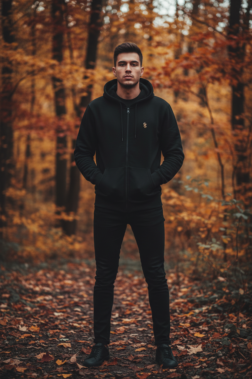 Herren Zipper Hoodie
