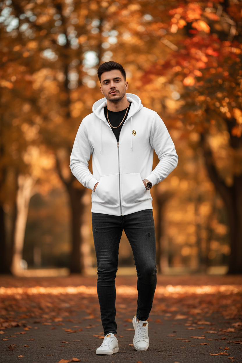 Herren Zipper Hoodie