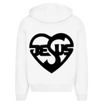 Herren Oversize Zipper Hoodie mit Jesusmotiv – Glaube & Style
