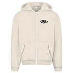 Herren Oversize Zipper Hoodie mit Jesusmotiv – Glaube & Style
