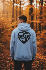 Herren Oversize Zipper Hoodie mit Jesusmotiv – Glaube & Style
