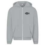 Herren Oversize Zipper Hoodie mit Jesusmotiv – Glaube & Style