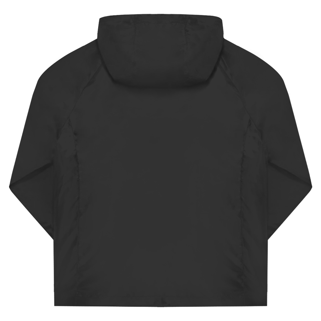 Schwarzer Herren-Windbreaker mit goldenem Logo