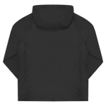 Schwarzer Herren-Windbreaker mit goldenem Logo