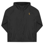 Schwarzer Herren-Windbreaker mit goldenem Logo