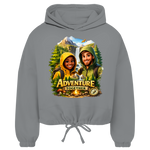 Damen Cropped Hoodie „Adventure Together“ | Sustainable Streetwear