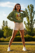Damen Cropped Hoodie „Adventure Together“ | Sustainable Streetwear