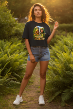 Lässiges Damen Fitness Crop Shirt „Adventure Together“ | ESTID