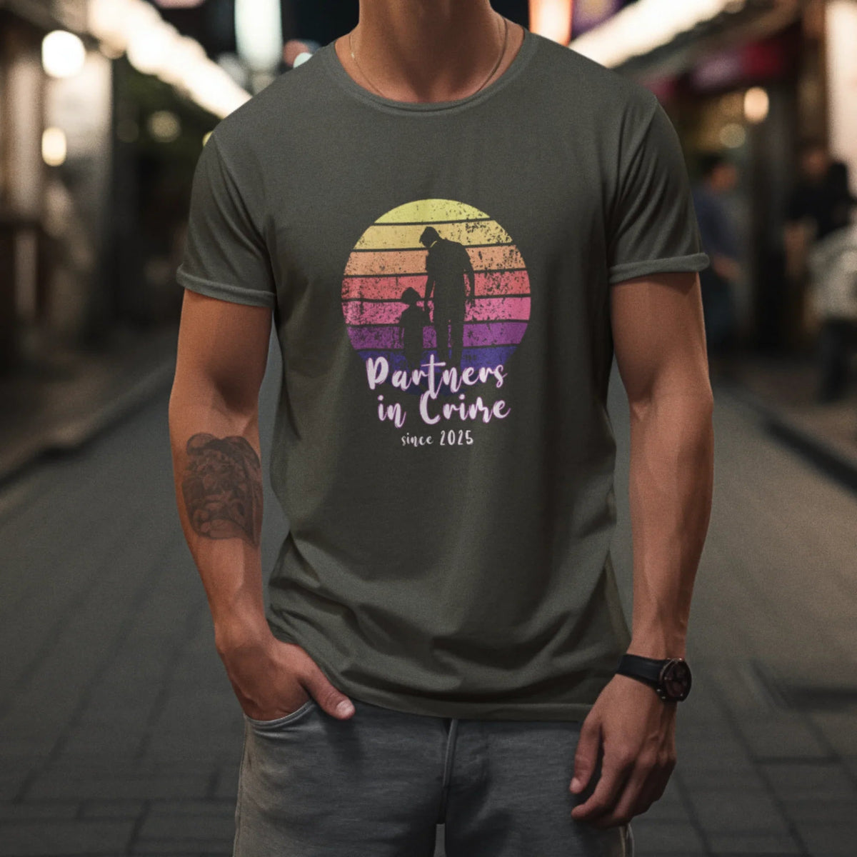 PAPA T-Shirt PARTNER IN CRIME personalisiert