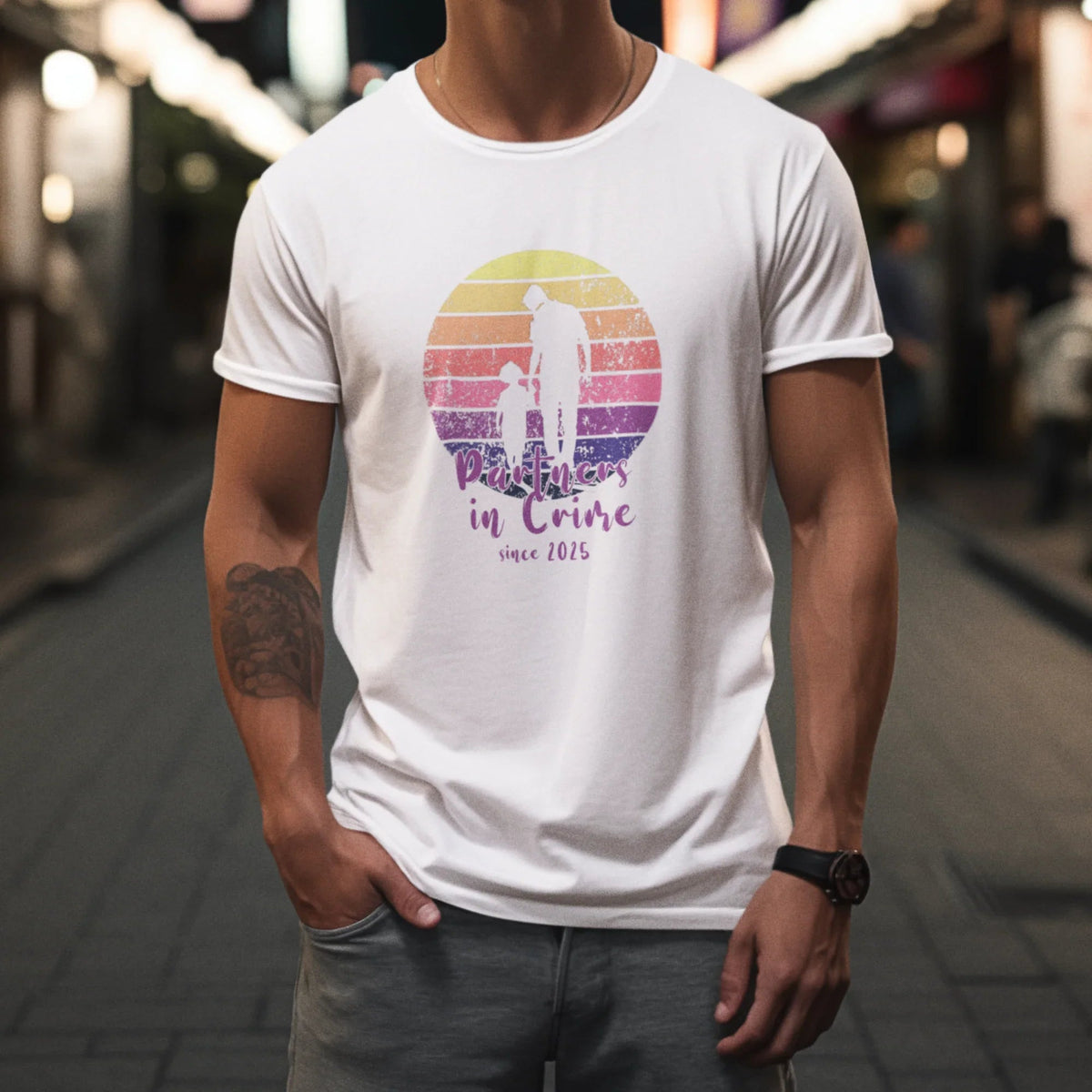 PAPA T-Shirt PARTNER IN CRIME personalisiert