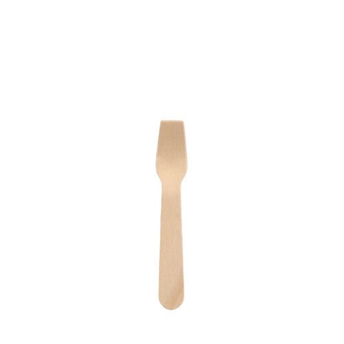 PAPSTAR Eislöffel aus Holz "pure" 9,4 cm, umweltfreundlich | Papptray (100 Stück)
