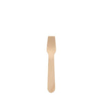 PAPSTAR Eislöffel aus Holz "pure" 9,4 cm, umweltfreundlich | Papptray (100 Stück)