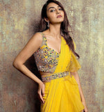 Lehenga Saree With Full-Stitched Blouse With Embroidery Work