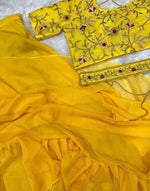 Lehenga Saree With Full-Stitched Blouse With Embroidery Work