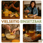 Zitronenpresse aus Olivenholz (14 cm) | Handliche Zitruspresse für Küche & frischen Saft