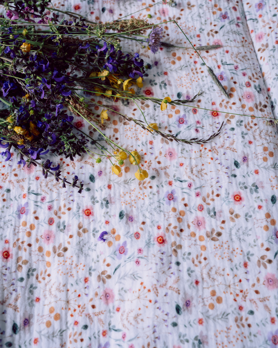 Musselin-Bettwäsche "Eliane" • Wildflowers