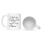 Bedruckte Tasse mit Spruch Engel ohne Flügel