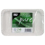 PAPSTAR 250 Teller, Pappe "pure" eckig weiss Namma Markt