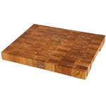 Schneidebrett groß Eiche Stirnholz 43x33x4,3cm – Profi Hackblock & Hirnholzbrett