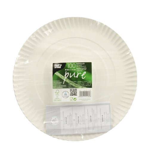 PAPSTAR 100 Teller, Pappe "pure" rund