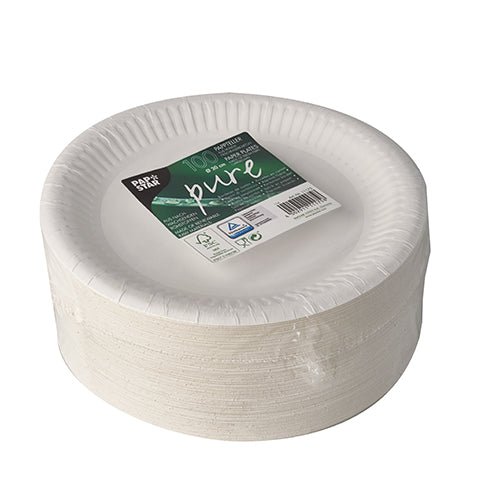 PAPSTAR 100 Teller, Pappe "pure" rund