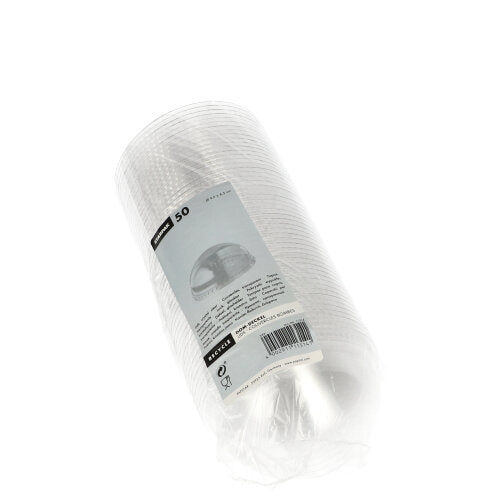 Starpak 50 Dom-Deckel "Hurricane", PET rund glasklar ohne Lochung Ø 9,5 cm - 4,5 cm