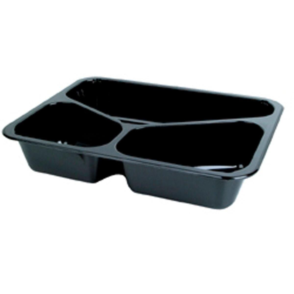 CPET-Schale 225x175 mm, Schwarz - Ideal für Takeaway und Catering | Packung (300 Stück)