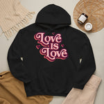 Love Is Love Hoodie – Retro Herz Pride Kapuzenpullover