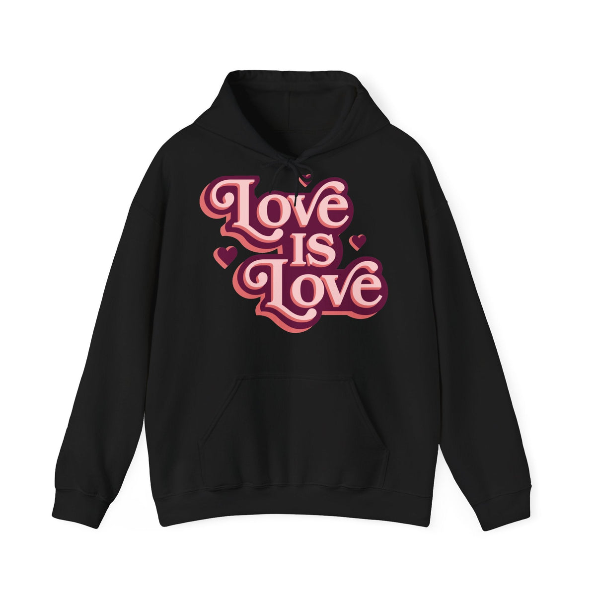 Love Is Love Hoodie – Retro Herz Pride Kapuzenpullover