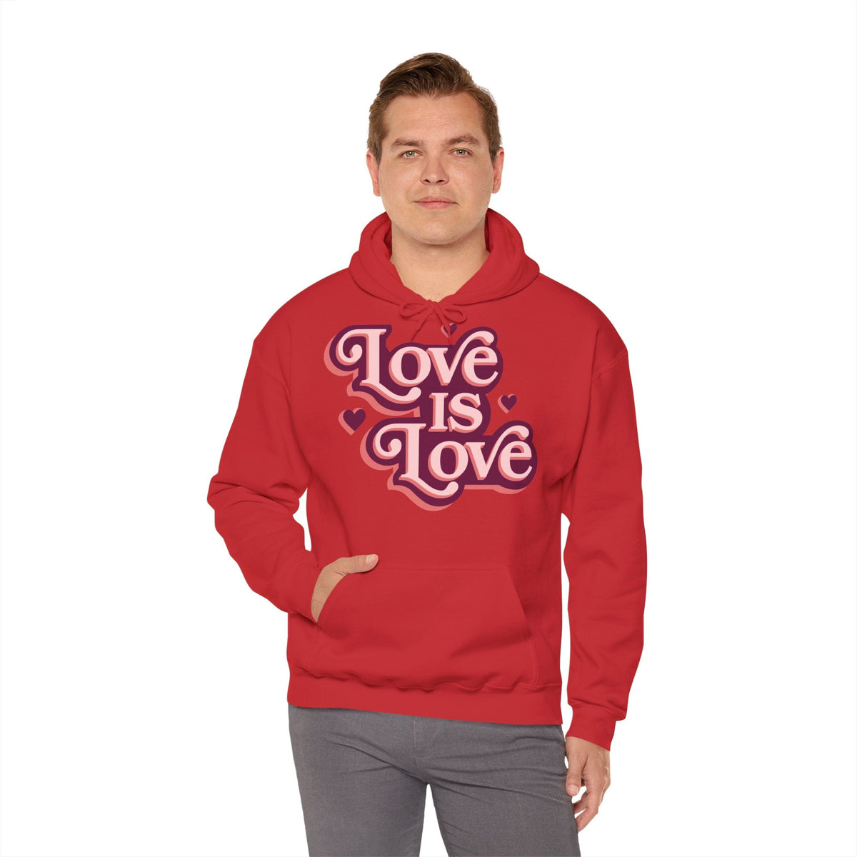 Love Is Love Hoodie – Retro Herz Pride Kapuzenpullover