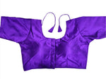 Women Violet Solid Mulbury Silk Readymade Saree Blouse Namma Markt