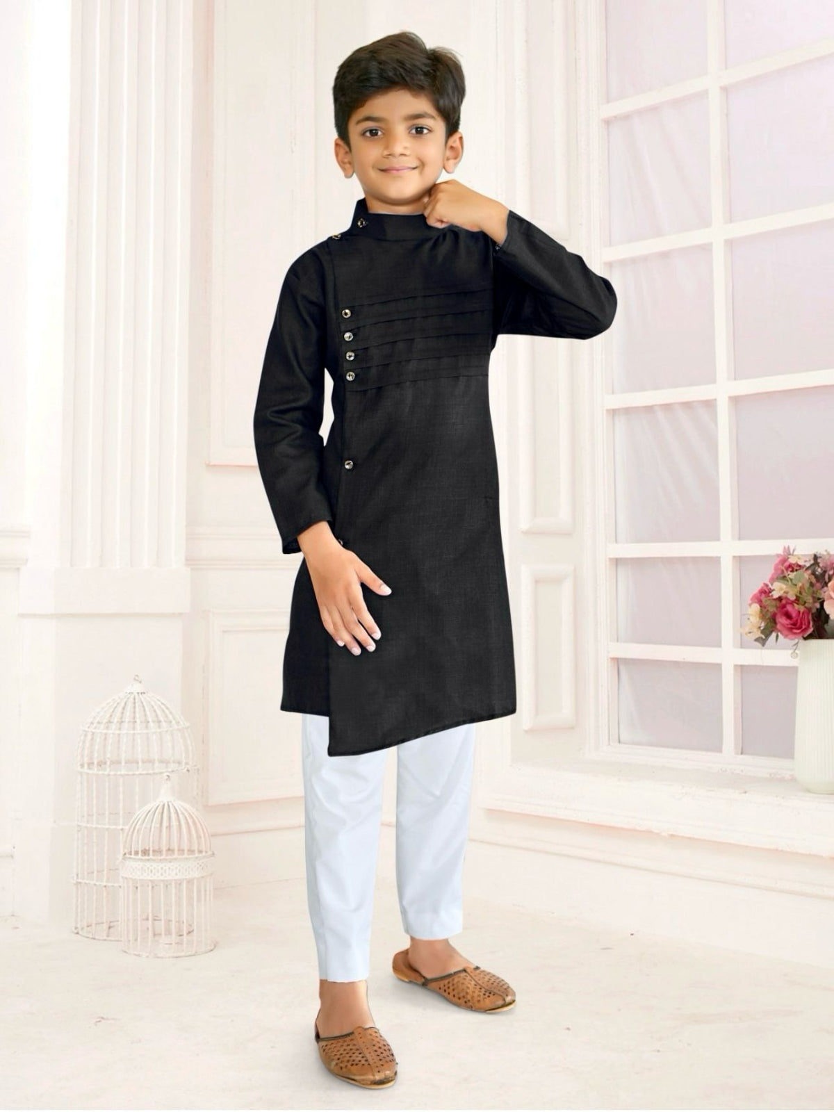 Presenting Kid's Traditional wear 🧥Crosskurta🧥 black