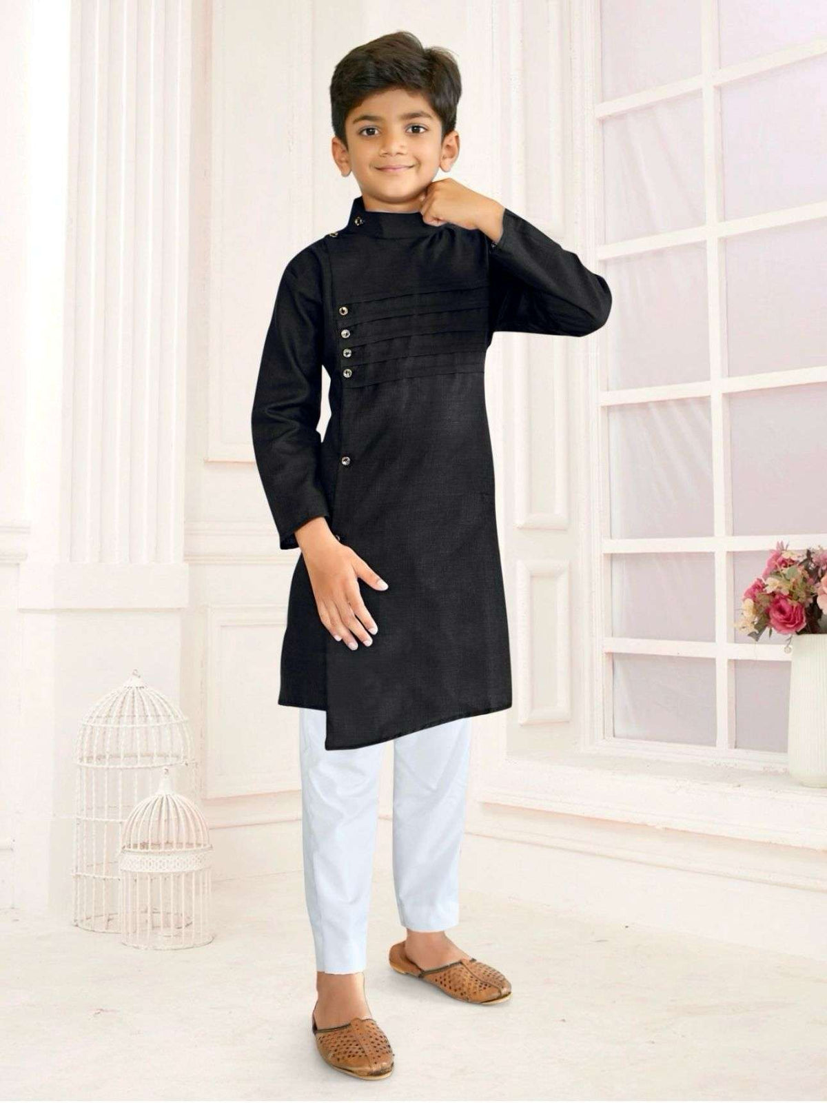 Presenting Kid's Traditional wear 🧥Crosskurta🧥 black