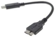 USB 3.1 Kabel 17 cm Typ C Stecker zu 3.0 Micro B Stecker in Schwarz | System-S