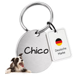 Hundemarke mit Gravur, Name und Telefon personalisiert, rund, 25mm oder 30mm in verschiedenen Farben