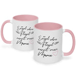 Bedruckte Tasse mit Spruch Engel ohne Flügel