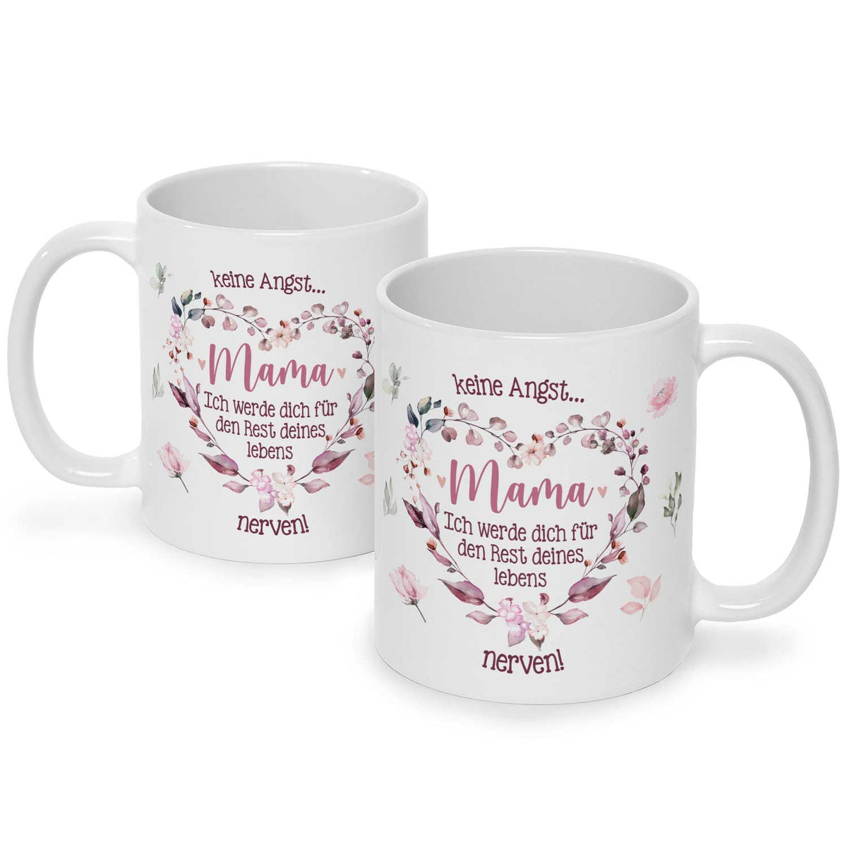 Bedruckte Tasse mit Spruch Keine Angst Mama