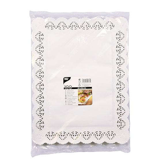 PAPSTAR 100 Spitzenpapiere eckig, weiss Namma Markt