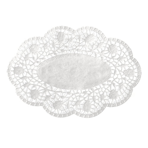 PAPSTAR 500 Mokkadeckchen oval weiss