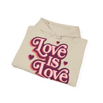 Love Is Love Hoodie – Retro Herz Pride Kapuzenpullover