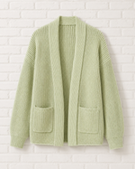Mineralgewaschener Baumwollcardigan- GENTLE SPRING